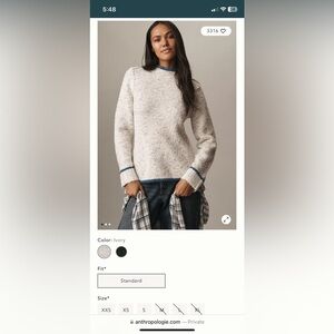 Anthropologie Pilcro Mock Neck Long Sleeve Sweater